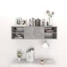 Stylish Wall Shelf in Concrete Grey - 102x30x29 cm