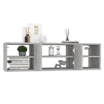 Stylish Wall Shelf in Concrete Grey - 102x30x29 cm