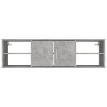 Stylish Wall Shelf in Concrete Grey - 102x30x29 cm