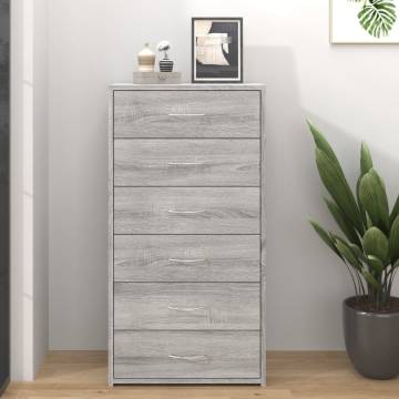 Minimalist Grey Sonoma Sideboard with 6 Drawers | HipoMarket