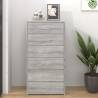 Sideboard with 6 Drawers Grey Sonoma 50x34x96 cm Engineered Wood Colour grey sonoma Quantity in Package 1 