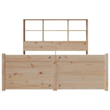 Bookcase Bed 140x200cm - Solid Wood Pine | HipoMarket