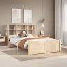  Bookcase Bed without Mattress 150x200 cm King Size Solid Wood Pine Colour natural Size 150 x 200 cm 