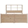 Bookcase Bed 150x200 cm King Size Solid Wood Pine - HipoMarket