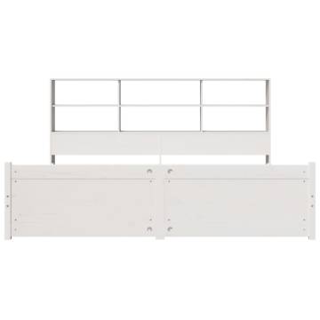 Bookcase Bed without Mattress White 180x200 cm | Hipomarket