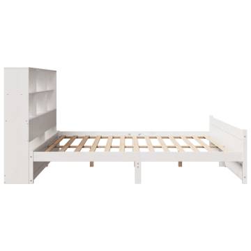 Bookcase Bed without Mattress White 180x200 cm | Hipomarket