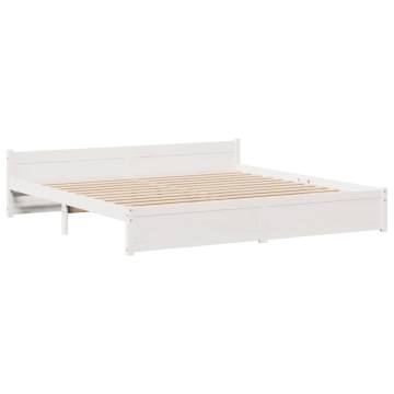 Bookcase Bed without Mattress White 180x200 cm | Hipomarket