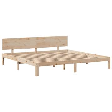 Bookcase Bed 180x200 cm Super King - Solid Pine Wood | Hipo Market