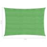 Light Green Sunshade Sail 2.5x4m - 160 g/m² HDPE Protection