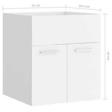 Stylish White Sink Cabinet - Engineered Wood 41x38.5x46 cm