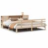 Bookcase Bed Super King 180x200 cm - Solid Wood Pine