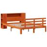 Bookcase Bed Without Mattress - Wax Brown Solid Wood 135x190 cm