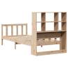 Bookcase Bed 75x190 cm - Solid Pinewood Small Single