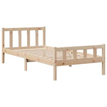 Bookcase Bed 75x190 cm - Solid Pinewood Small Single