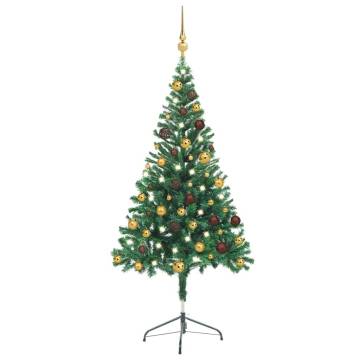 Pre-lit 150cm Christmas Tree with Ball Set - 380 Branches