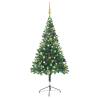 Artificial Pre-lit Christmas Tree with Ball Set 150cm 380 Branches Colour green and gold Size 150 x 70 cm Quantity in Package 1 Number of Branch Tips 