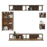 8 Piece TV Cabinet Set in Smoked Oak | Hipomarket UK