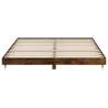 Smoked Oak Bed Frame 120x200 cm - Durable Engineered Wood