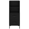 Elegant Highboard Black 34.5x34x180 cm - Engineered Wood