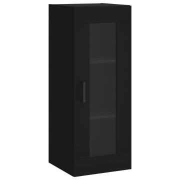 Elegant Highboard Black 34.5x34x180 cm - Engineered Wood