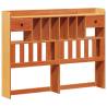 Bookcase Bed without Mattress 160x200 cm - Wax Brown Pine