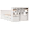 Bookcase Bed without Mattress - White Solid Pine 140x200 cm