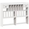 Bookcase Bed without Mattress - White Solid Pine 140x200 cm