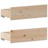 Bookcase Bed 135x190 cm Double Solid Pine Wood - Hipomarket