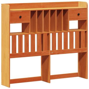 Bookcase Bed in Wax Brown | Solid Pine 120x190 cm - HipoMarket