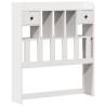 Bookcase Bed White 90x190 cm - Solid Pinewood Frame