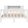 Bookcase Bed Without Mattress - White 120x190 cm Small Double