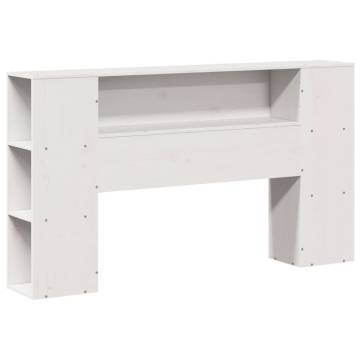 Bookcase Bed Without Mattress - White 120x190 cm Small Double