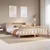  Bookcase Bed without Mattress 200x200 cm Solid Wood Pine Colour natural Size 200 x 200 cm 