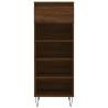 Shoe Cabinet Brown Oak - 40x36x105 cm Engineered Wood