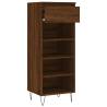 Shoe Cabinet Brown Oak - 40x36x105 cm Engineered Wood