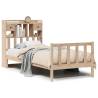 Bookcase Bed Single 90x190 cm - Solid Pine Wood Frame