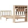 Bookcase Bed Single 90x190 cm - Solid Pine Wood Frame