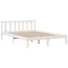 Bookcase Bed without Mattress - White Solid Pine 140x190 cm