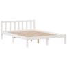 Bookcase Bed without Mattress - White Solid Pine 160x200 cm