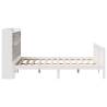 Bookcase Bed without Mattress - White Solid Pine 160x200 cm