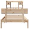 Bookcase Bed without Mattress - Solid Pine Wood 75x190 cm