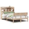 Bookcase Bed 135x190 cm Double Solid Wood Pine - HipoMarket