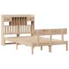 Bookcase Bed 135x190 cm Double Solid Wood Pine - HipoMarket