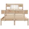 Bookcase Bed 135x190 cm Double Solid Wood Pine - HipoMarket