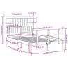 Bookcase Bed 135x190 cm Double Solid Wood Pine - HipoMarket