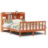 Bookcase Bed without Mattress - Wax Brown King Size | Hipo Market