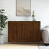 Wall Mounted Cabinets 2 pcs Brown Oak Engineered Wood Colour brown oak Quantity in Package 2 Model metal black 