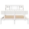 Stylish White Bookcase Bed 160x200 cm | Solid Pine Wood