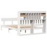 Stylish White Bookcase Bed 160x200 cm | Solid Pine Wood