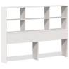 Bookcase Bed without Mattress - White King Solid Wood Pine